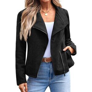 AUTOMET Womens Faux Leather Jackets Suede Fall Fashion 2025 Outfits
